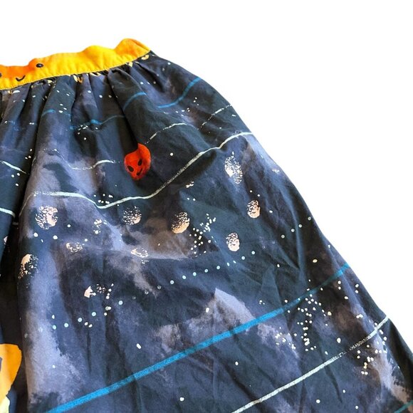 Modcloth 100% Cotton Space Universe Planet Skirt A-Line Full Size Medium - Picture 5 of 12
